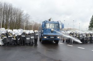 Ćwiczenia policji na Stadionie Śląskim 14 listopada 2017 r.