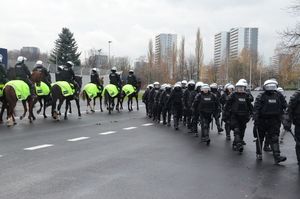 Ćwiczenia policji na Stadionie Śląskim 14 listopada 2017 r.