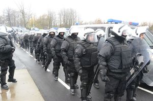 Ćwiczenia policji na Stadionie Śląskim 14 listopada 2017 r.