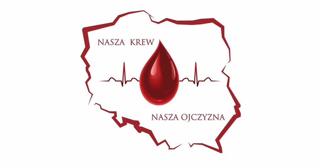 Zdjęcie przedstawia mapę Polski, wewnątrz napis Nasza krew, nasza ojczyzna.