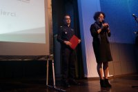&quot;DOPALACZE! BIEG DO ŚMIERCI&quot;- konferencja w pszczyńskim centrum kultury na temat uzależnień- przemawia Barbara Bandoła.
