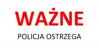 Zdjęcie przedstawiające napis ostrzegawczy, składający się z dwóch kolorów- czerwonego i czarnego.