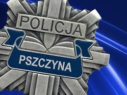 na zdjęciu grafika przedstawiająca odznakę policyjną z napisem Pszczyna