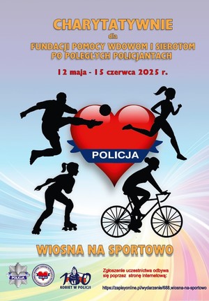 Plakat akcji pomocowej „Wiosna na sportowo”