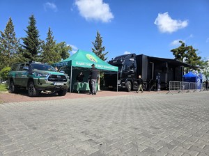 Zdjęcie przedstawia: namiot straży granicznej.