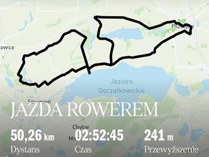 Zdjęcie przedstawia:  trasę zaznaczoną na mapie.