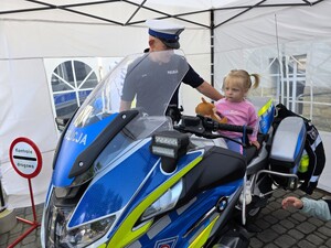 Zdjęcie przedstawia uczestników Pikniku "Bezpieczny Powiat"