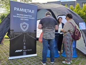 Zdjęcie przedstawia uczestników Pikniku "Bezpieczny Powiat".