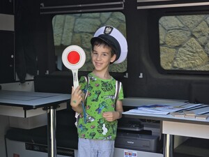 Zdjęcie z wydarzenia profilaktycznego pod nazwą Bezpieczny powiat.