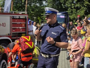 Zdjęcie z wydarzenia profilaktycznego pod nazwą Bezpieczny powiat.