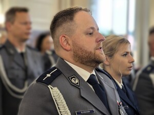 Zdjęcie: uroczysta zbiórka z okazji Święta Policji w Pszczynie