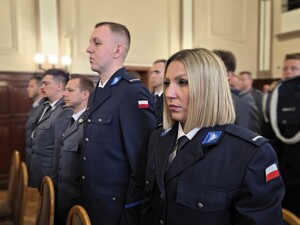 Zdjęcie: uroczysta zbiórka z okazji Święta Policji w Pszczynie