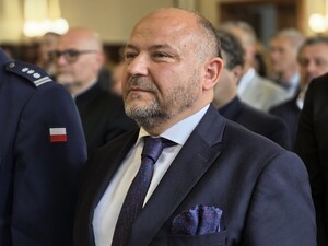 Zdjęcie: uroczysta zbiórka z okazji Święta Policji w Pszczynie.