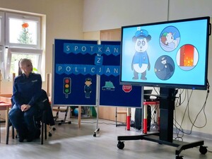 Zdjęcie przedstawia umundurowaną policjantkę.